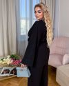 Легкий брючний костюм чорний №99933 - фото 5
