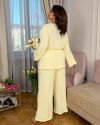 Легкий брючний костюм жовтий №99935 - фото 5
