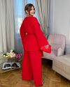 Легкий брючний костюм червоний №99936 - фото 1
