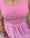 Жіноча легка майка рожева №99949 - фото 2
