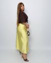 Спідниця з королівського атласу жовта №99980 - фото 3