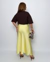 Спідниця з королівського атласу жовта №99980 - фото 6