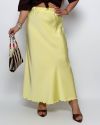 Спідниця з королівського атласу жовта №99980 - фото 7