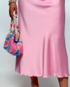 Спідниця з королівського атласу рожева №99981 - фото 6