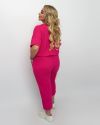 Вільний спортивний костюм з трикотажу «Вафелька» малина №99986 - фото 6