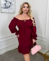 Легка сукня у стилі «бохо» бордо №99989 - фото 5