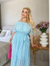 Сукня прошва блакитна №99996 - фото 3